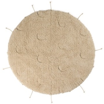 Dywan bawełniany do prania w pralce Moon Multishape 100cm, "Mom, I want to be an astronaut" Lorena Canals KC