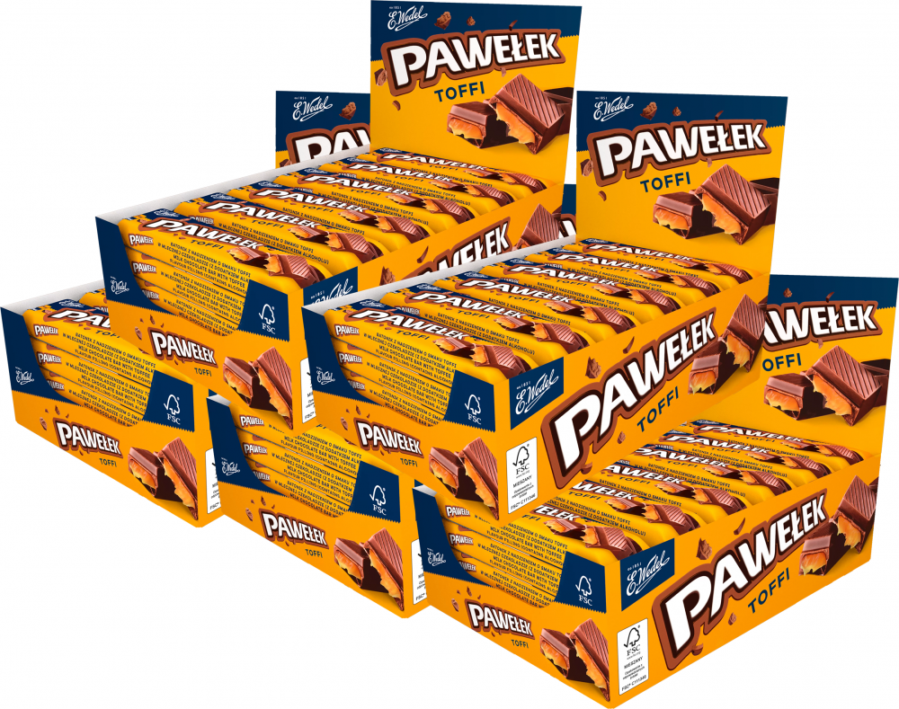 120x Baton Wedel Pawełek Toffi, 45g