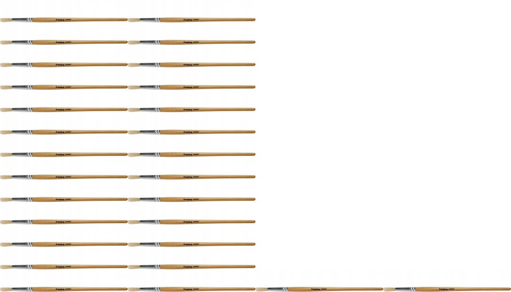 48x Pędzel szkolny Happy Color, nr 8, okrągły, 1 sztuka