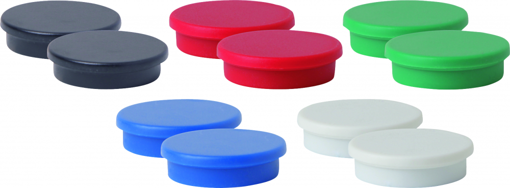 Magnesy Viking, 30mm, 10 sztuk, mix kolorów