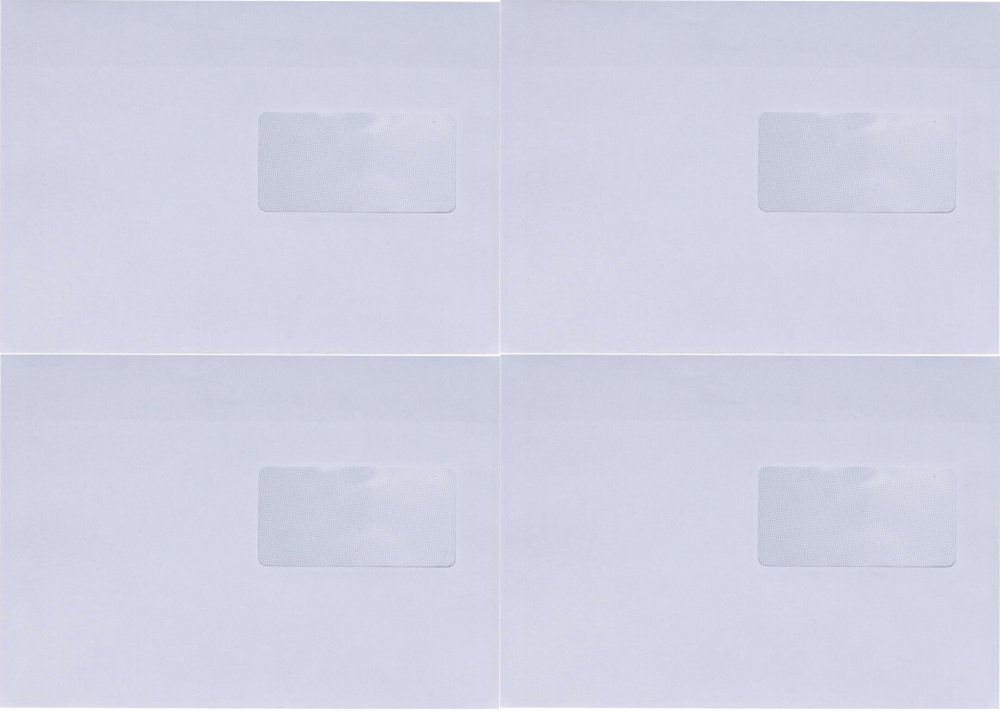 4x Koperta standardowa Bong, C5, samoklejąca SK, okno prawe, 50 sztuk, biały