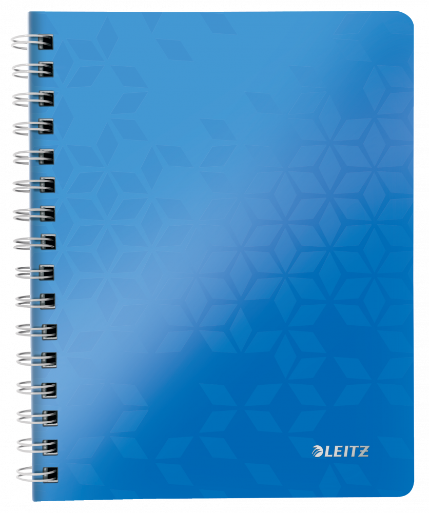 Kołonotatnik Leitz Wow, A5, w kratkę, 80 kartek, okładka PP, niebieski