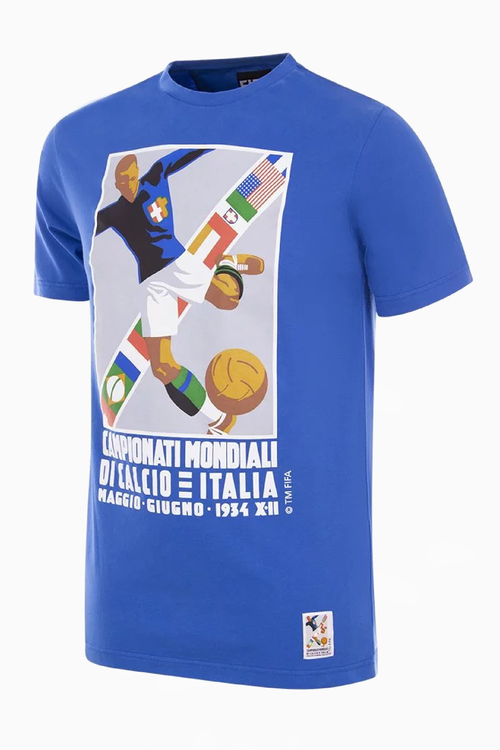 Koszulka Retro COPA Italy 1934 World Cup - Niebieski