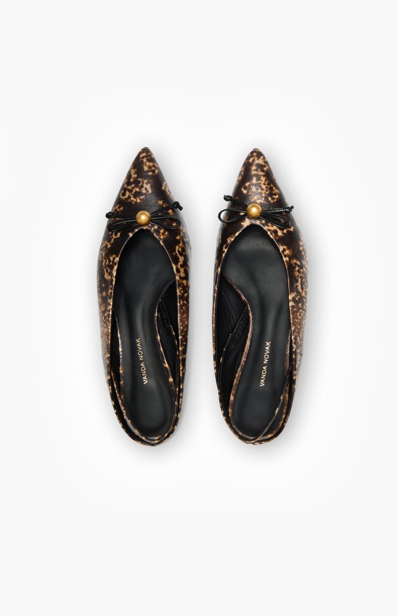 Baleriny skórzane CECILIA MURENA BROWN 38 - Vanda Novak