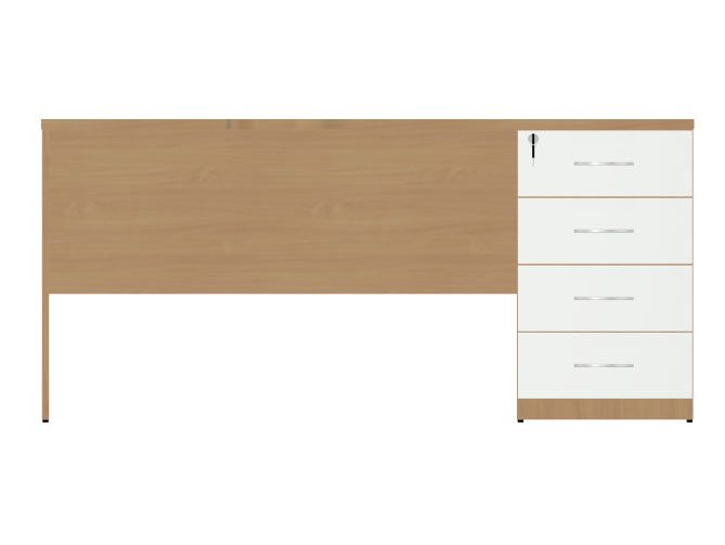 HEBE BP30/8 Biurko szafkowe prawe 158,5/80x110/74h (Kolor korpusu: Wiąz Baron)