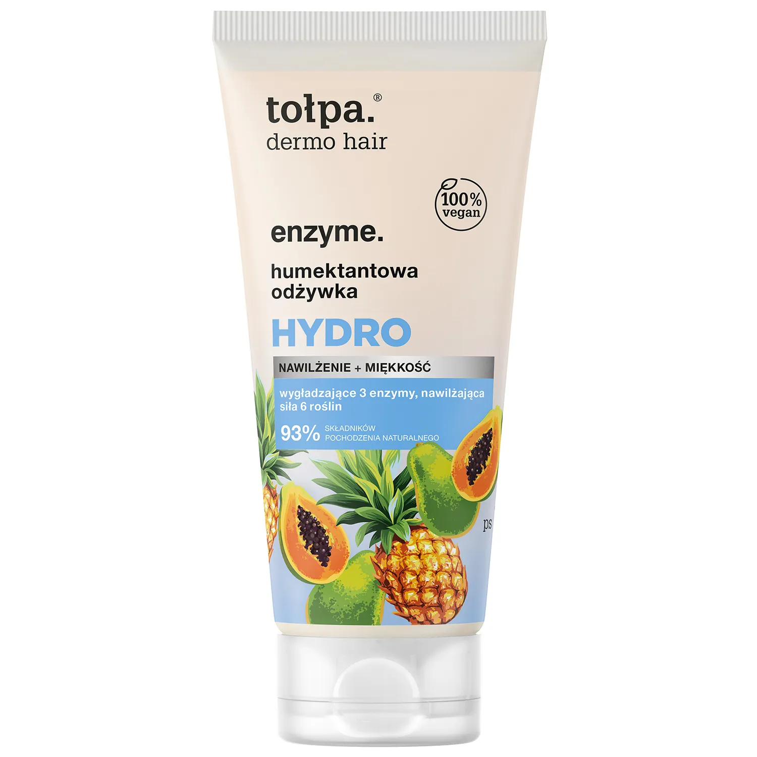 Tołpa dermo hair enzyme hydro - humektantowa odżywka do włosów, 200 ml (data ważności: 30.11.2025)