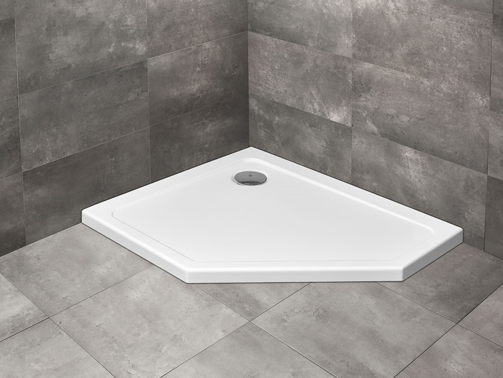 Radaway Doros PT E brodzik 100x80 cm pięciokątny lewy biały SDRPT1080-01L