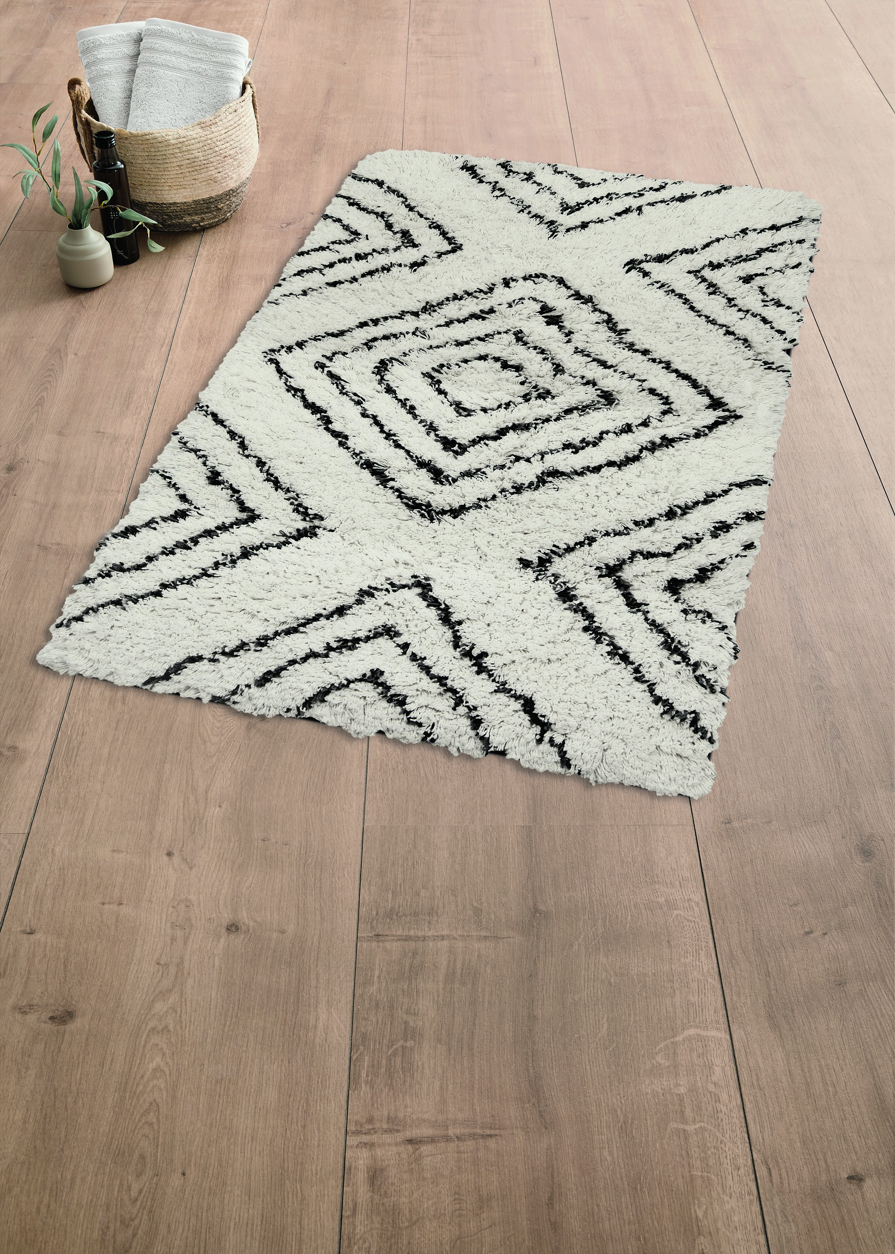 Kleine Wolke Boho dywanik łazienkowy 65x55 cm bawełna nature 9157202539