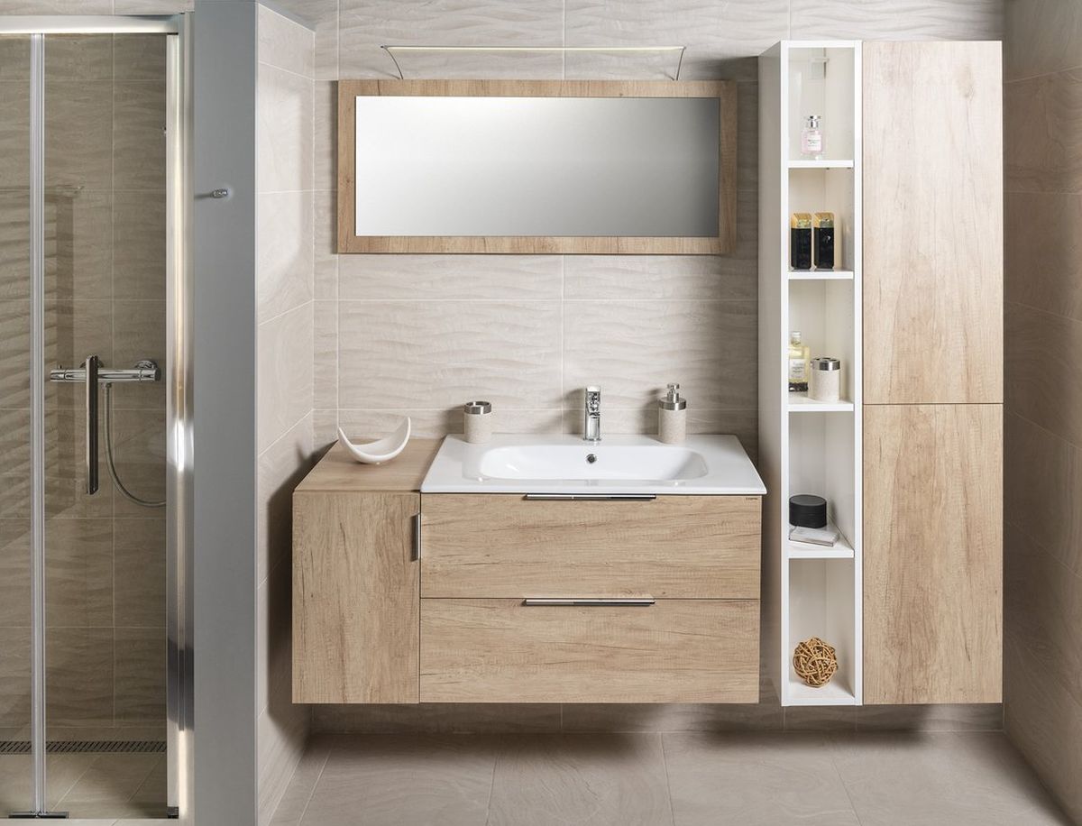 Sapho Cirasa szafka 30 cm boczna wisząca biały połysk CR301-3030