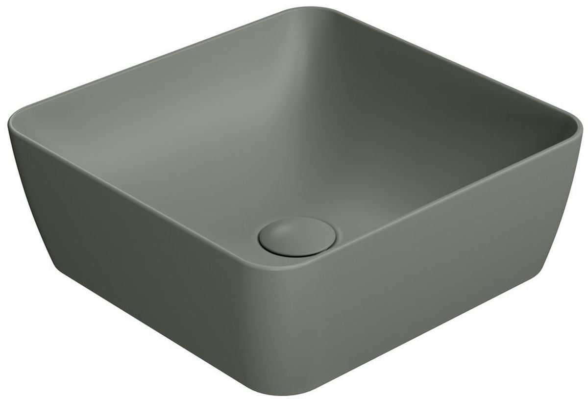 GSI Sand umywalka 38 cm nablatowa kwadratowa agave mat 903804