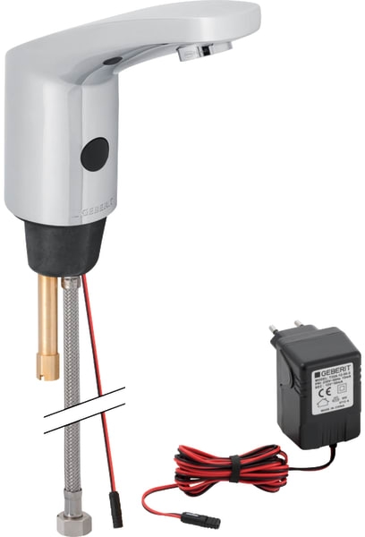 Geberit Typ 185 zawór umywalkowy stojący elektroniczny chrom błyszczący 116.135.21.1