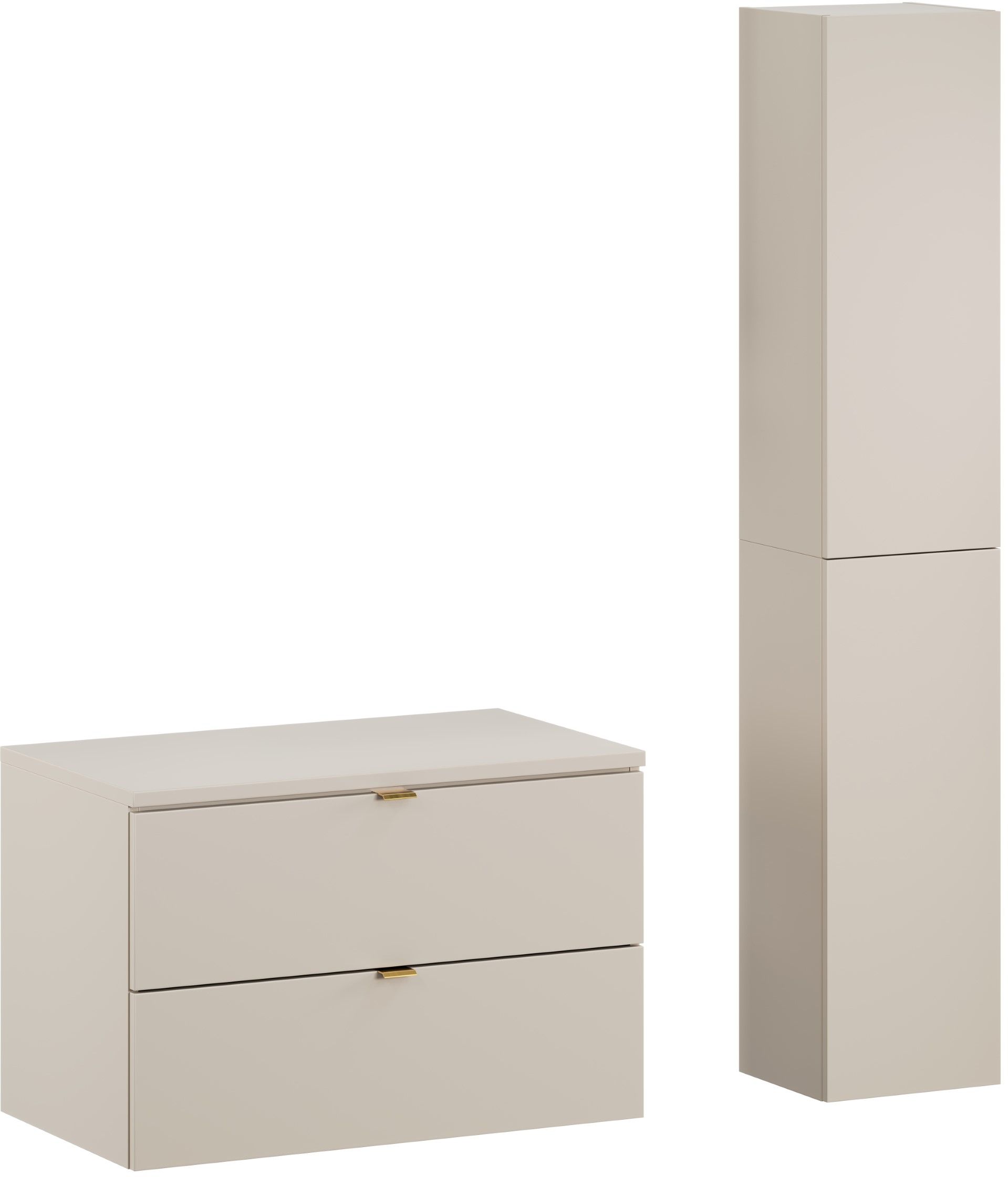 Zestaw Comad Dalia Cashmere szafka 80x46x50 cm podumywalkowa wisząca kaszmir z blatem i szafką boczną SET-DC B 80CM HC - Wysyłka w 24h