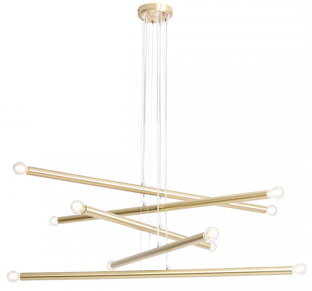 Aldex Tubo 10 lampa wisząca 10x40W mosiądz 1072M40