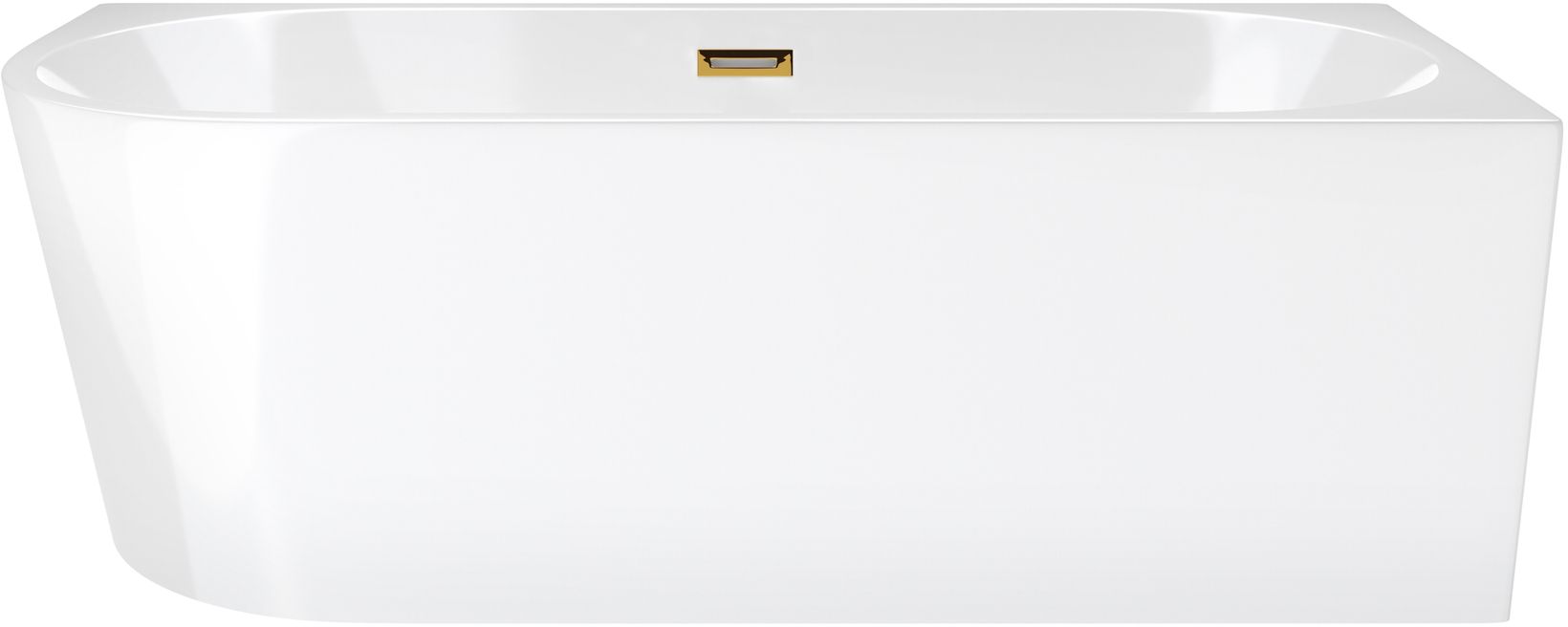 Corsan Intero Slim wanna wolnostojąca 150x75 cm narożna prawa biały połysk/złoty E-230MPGL