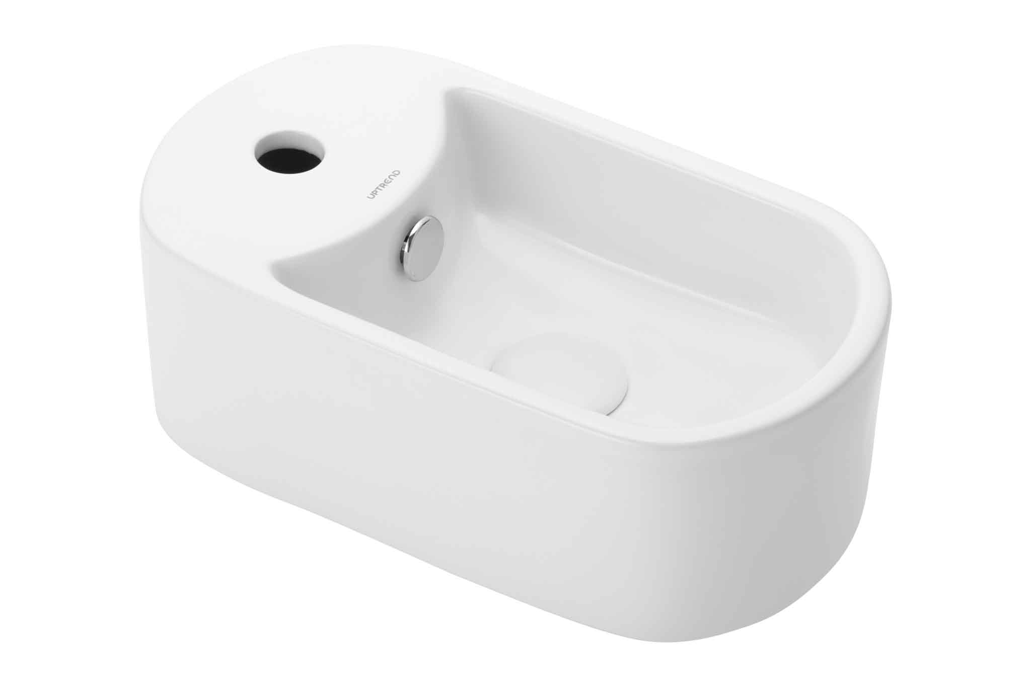 Uptrend Cute umywalka 40,6x23,5 cm prostokątna biała TR4800 - Wysyłka w 24h