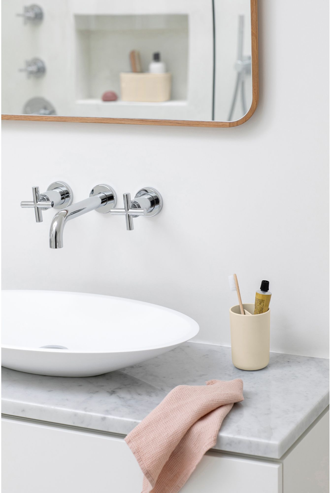 Brabantia ReNew kubek na szczoteczki beżowy 223341