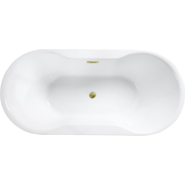 BESCO Wanna wolnostojąca NAVIA 160x80 cm maskownica syfonu z przelewe