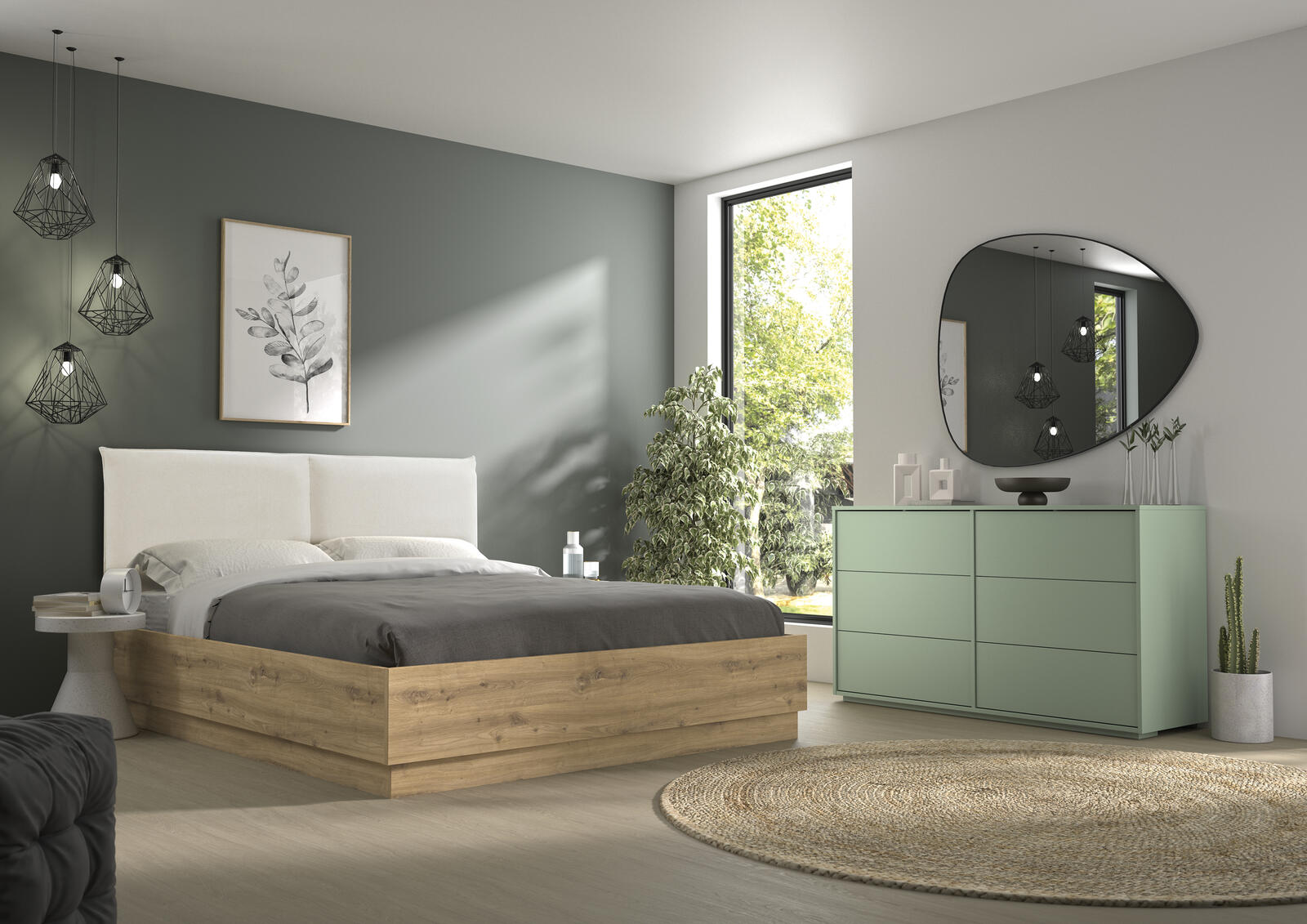 Łóżko z podnoszoną kratką Rivoli double completa