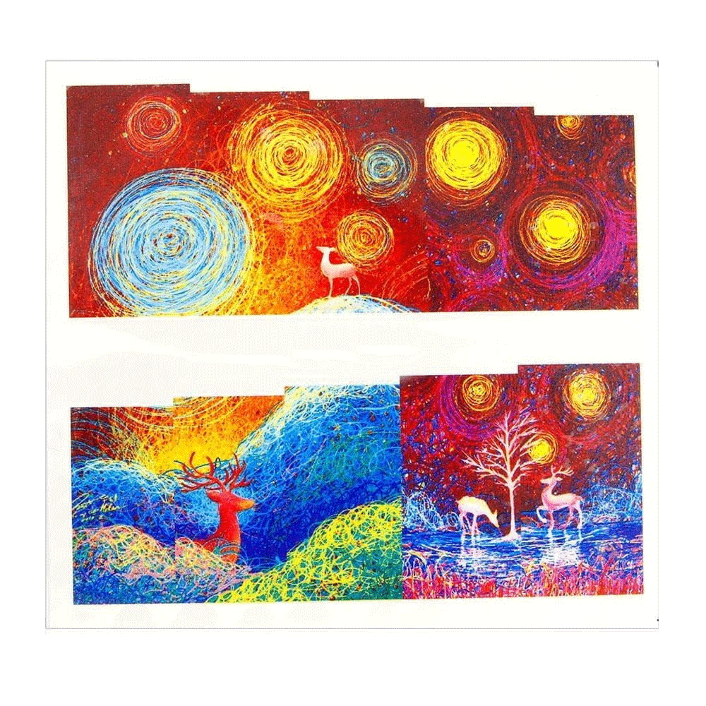 Naklejki wodne do paznokci arkusz 7 x 6,5 cm na 10 palców Nr c088