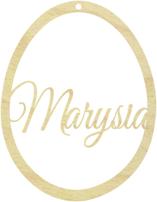 Zawieszka wielkanocna z Imieniem - jajko pisanka, Baza do makramy, Zakładka do książki, Drewniana ozdoba na prezent