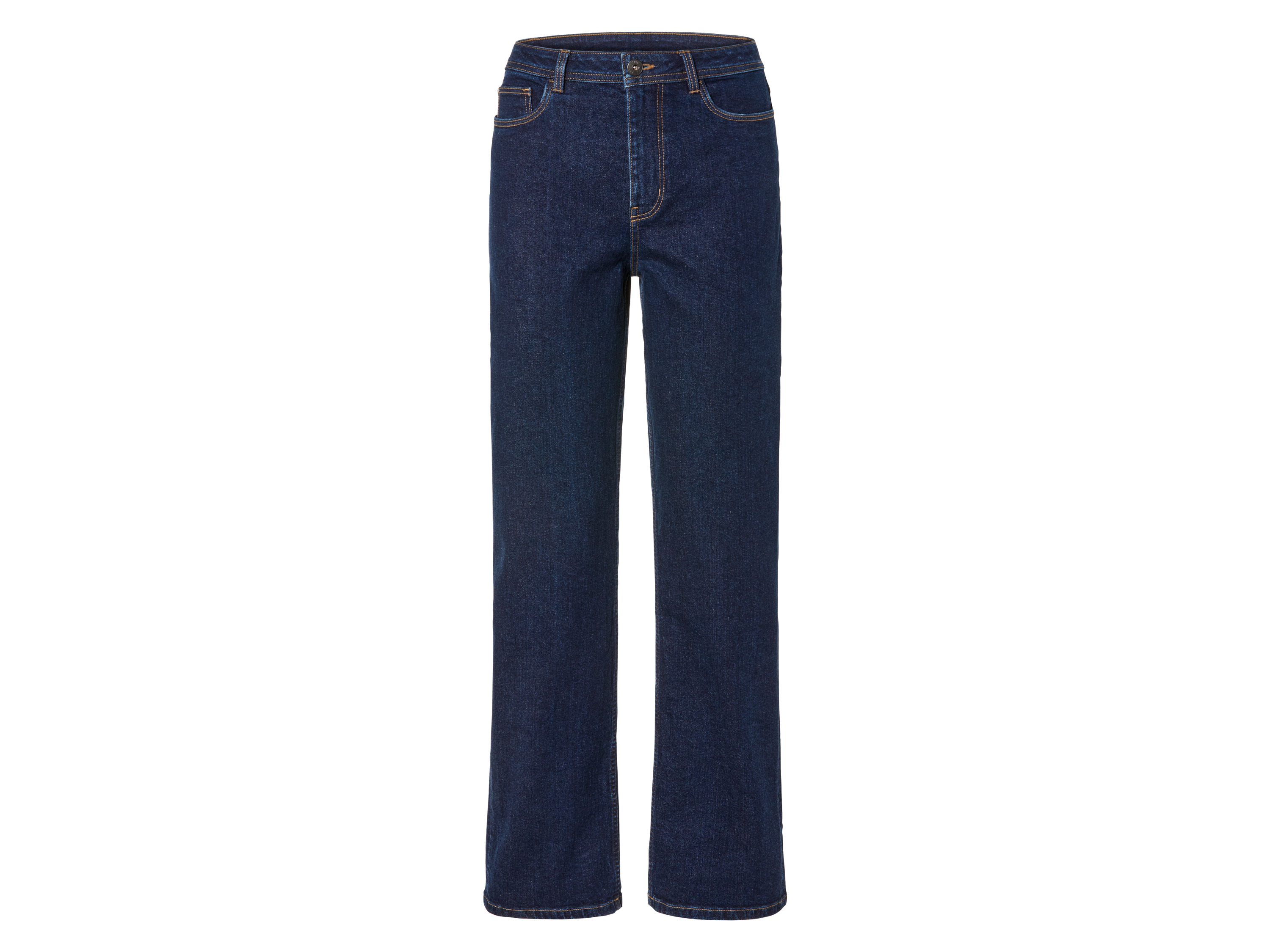 esmara Jeansy damskie z bawełną, wide leg Niebieski, 40