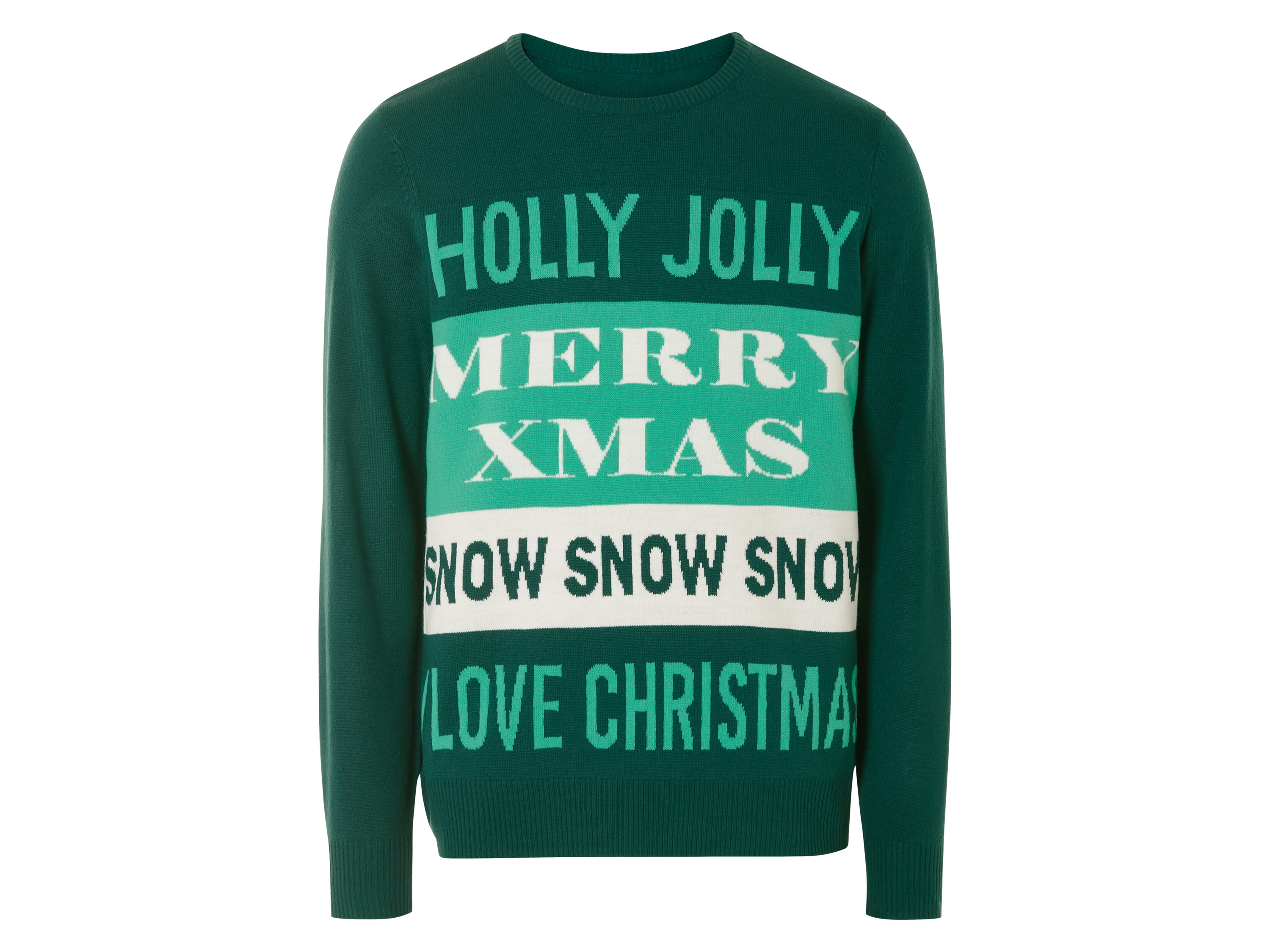 Livergy Sweter świąteczny męski z dzianiny S 44/46, Zielony