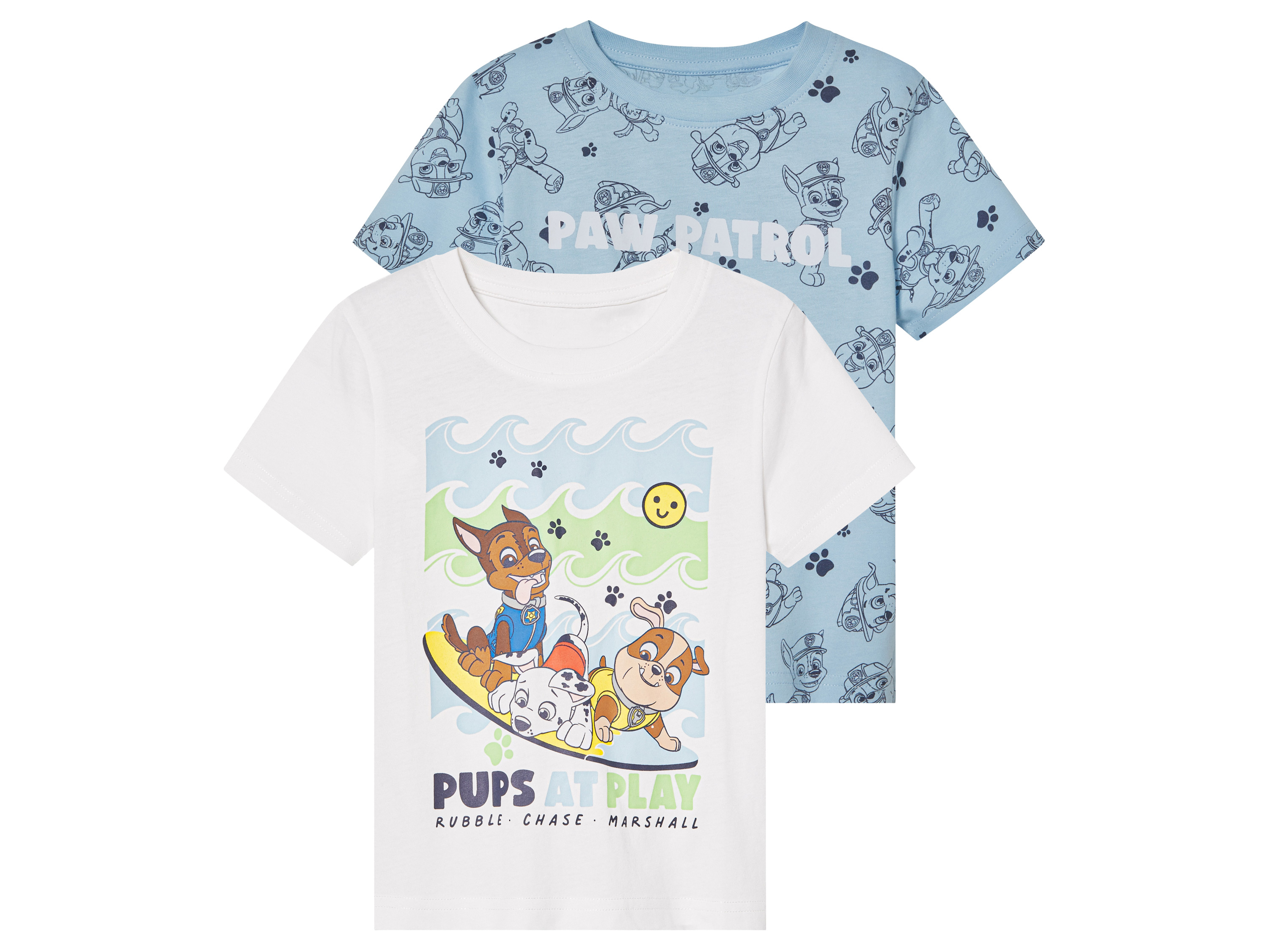 T-shirt dziecięcy z bawełny, 2 sztuki Psi Patrol, 122/128