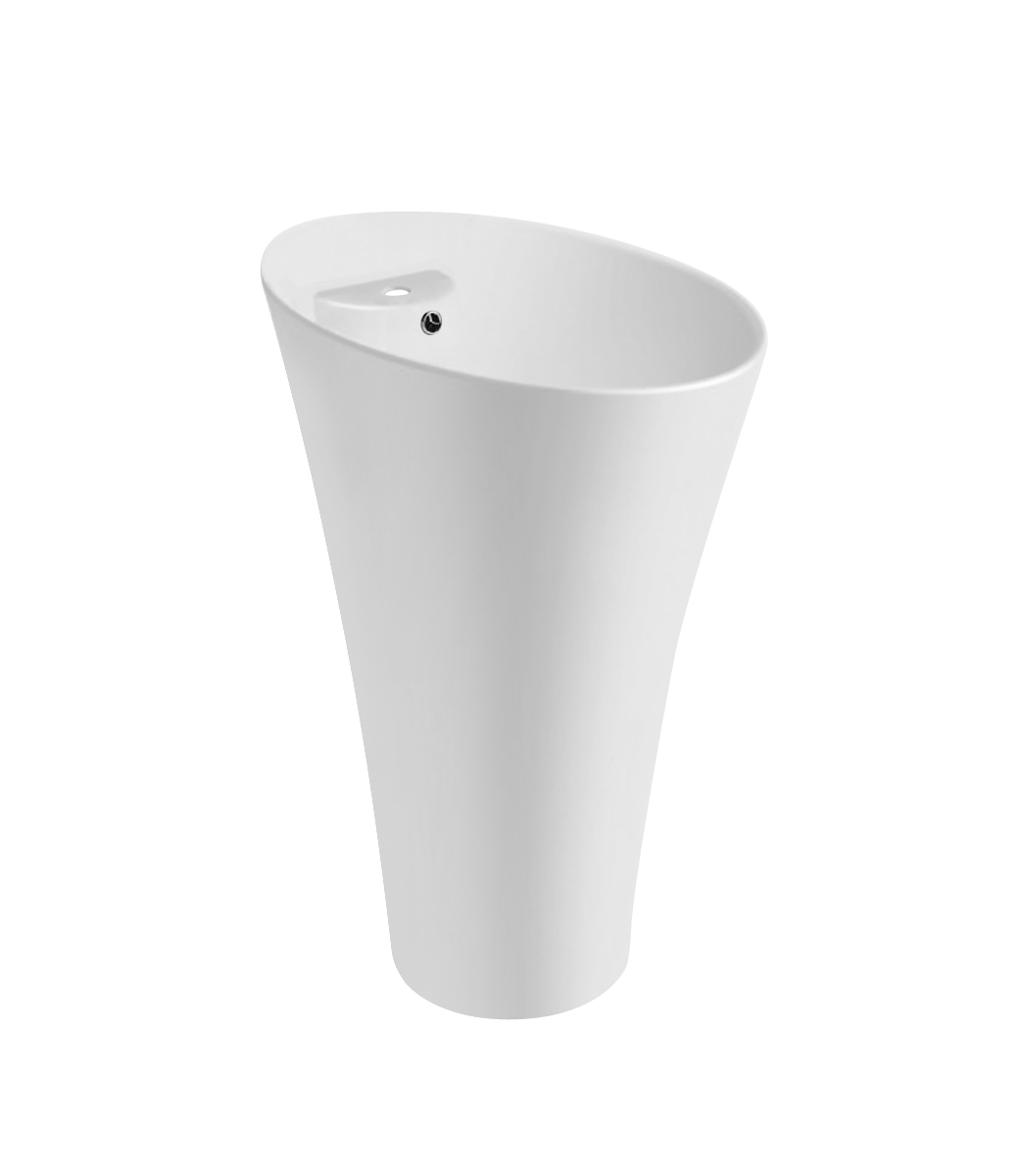 Darmowa Dostawa - Umywalka 42.5x42.5 cm owalna wolnostojąca biała LaVita Soft 5900378308089