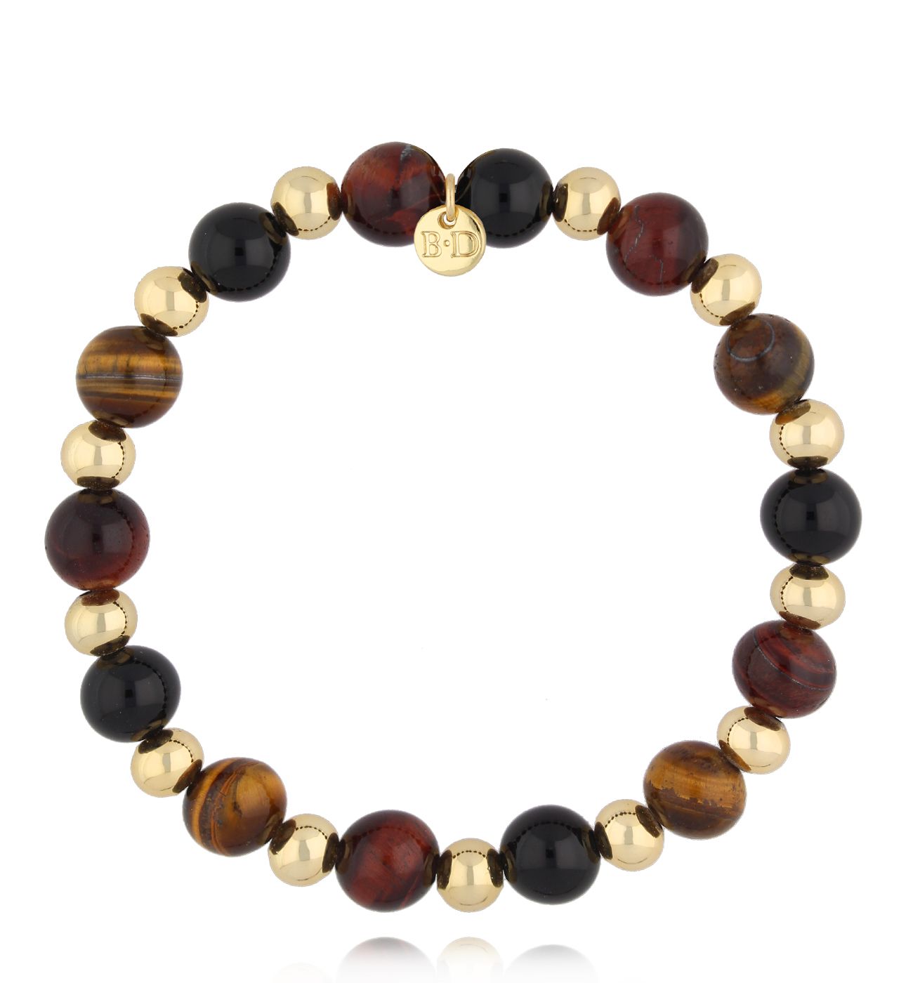 Bransoletka złoto brązowa z tygrysim okiem - By Dziubeka