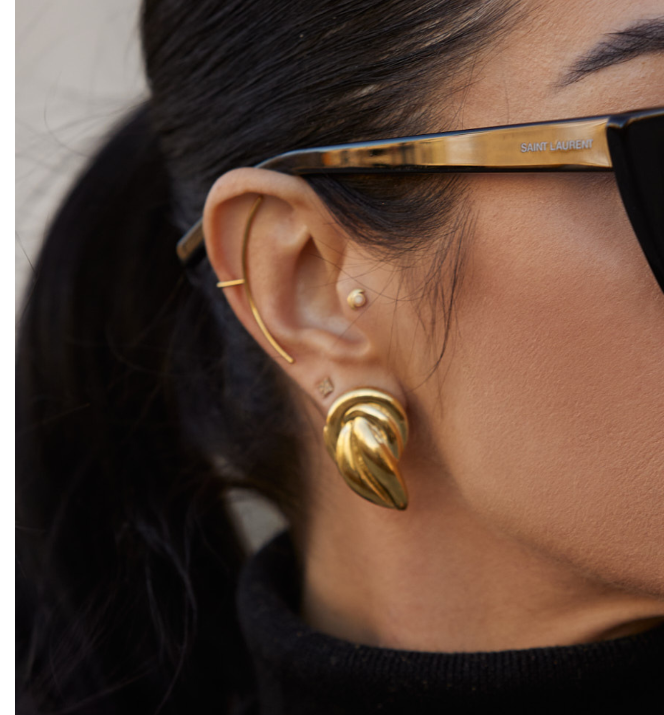 Kolczyki złote Twisted - By Dziubeka