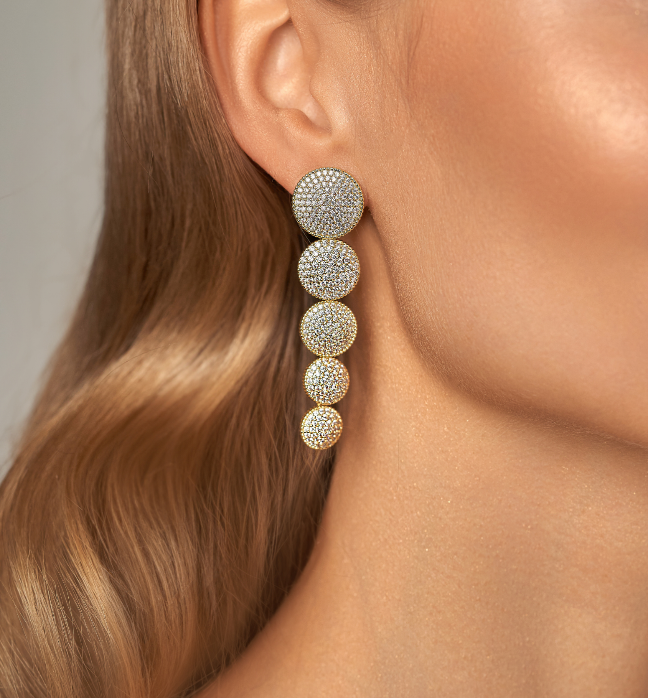 Kolczyki złote dyski Cercle KSS1472