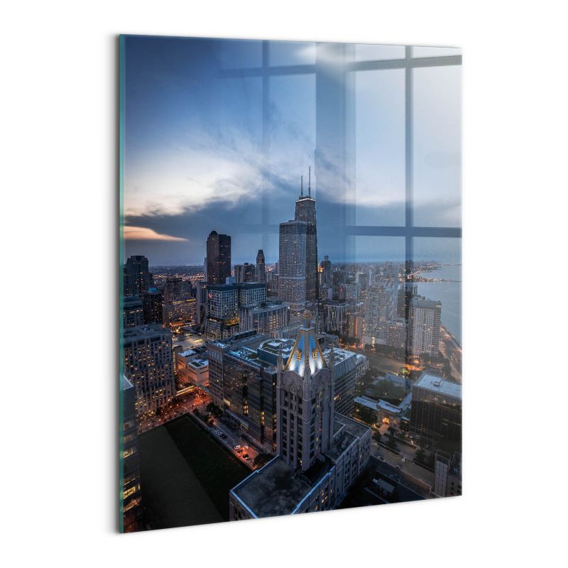 Obraz Szklany Wallfluent 60x80 cm Zdjęcie miasta Chicago 1 szt.