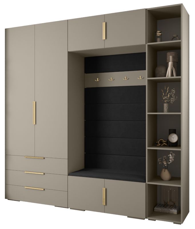 Garderoba do przedpokoju Abiks INOVA 1 Z10 kaszmir+złoty+manila18 1szt.