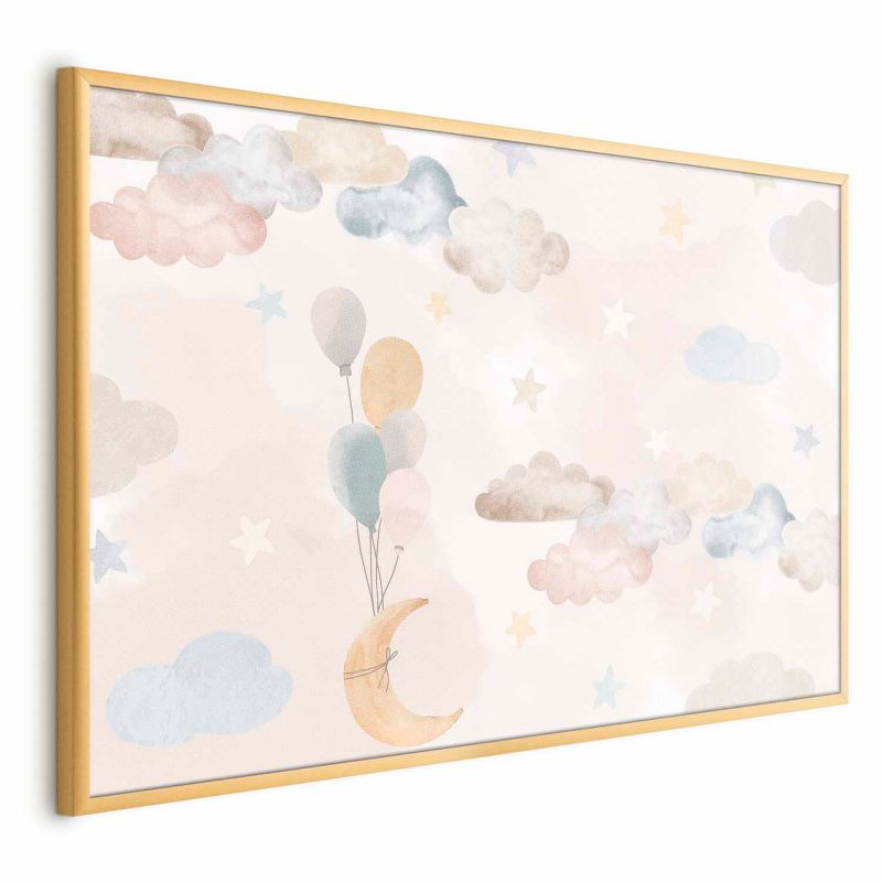 Plakat Artgeist Bajkowe niebo 42x29,7 cm z ramą złotą 1 szt