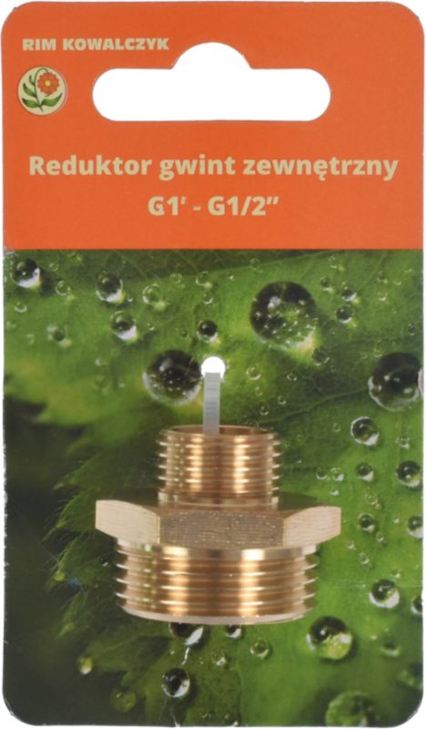 Reduktor mosiężny z gwintem zewnętrznym 1" - 1/2"