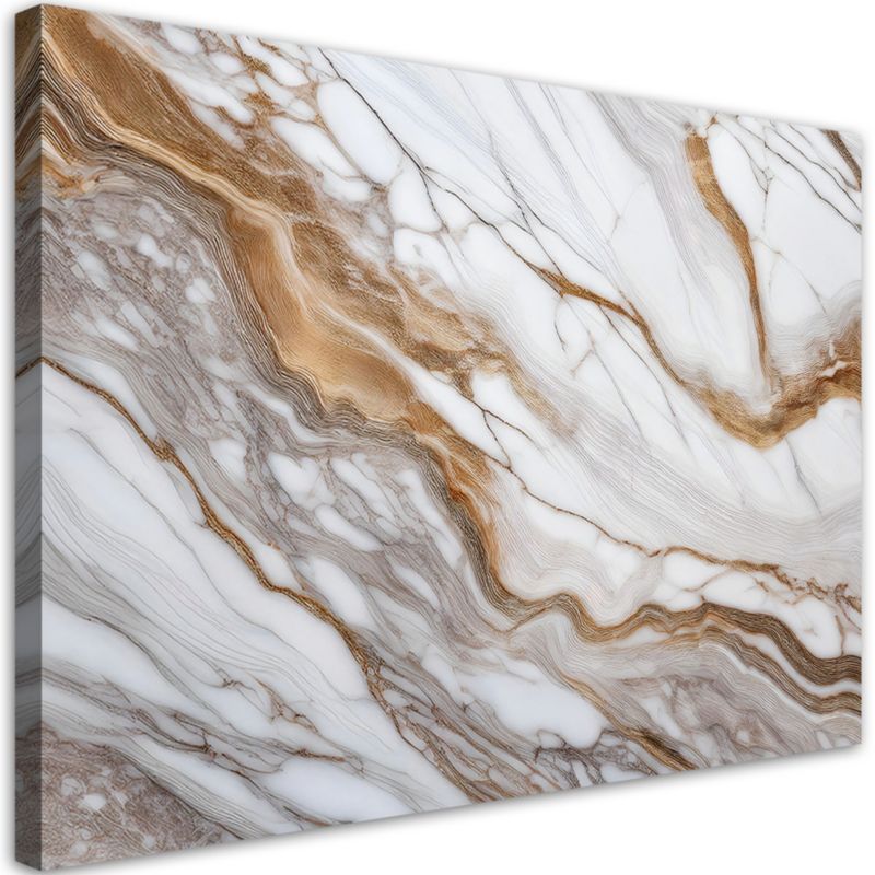 Obraz na płótnie Feeby Szaro Beżowy Marmur Abstrakcja 120x80cm 1szt