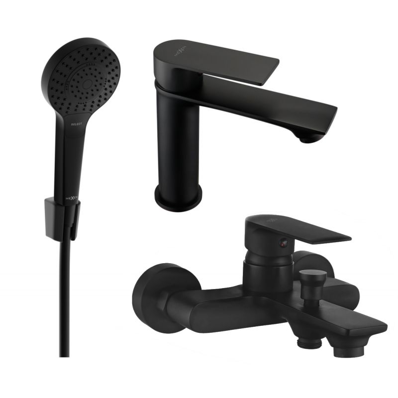 zestaw wannowy Mexen Royo czarny 1 szt.