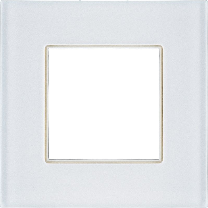 Ramka pojedyncza Rosa szklana kryształowa biel