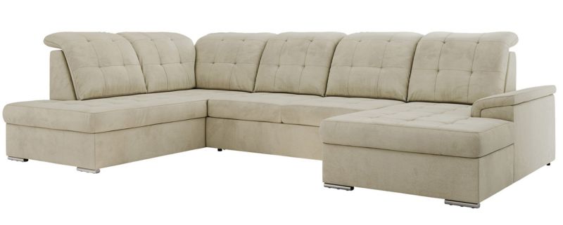 Narożnik MKS Meble MADRITO U strona lewa Beżowy welvet 1szt.