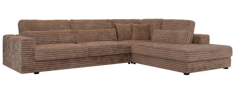 Narożnik MKS Meble SAVONA L strona prawa brązowy sztruks 1szt.