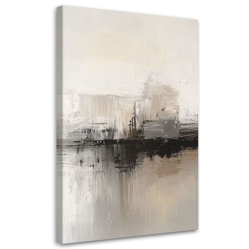 Obraz na płótnie Feeby Nowoczesna Abstrakcja Szaro Beżowa 60x90cm 1szt