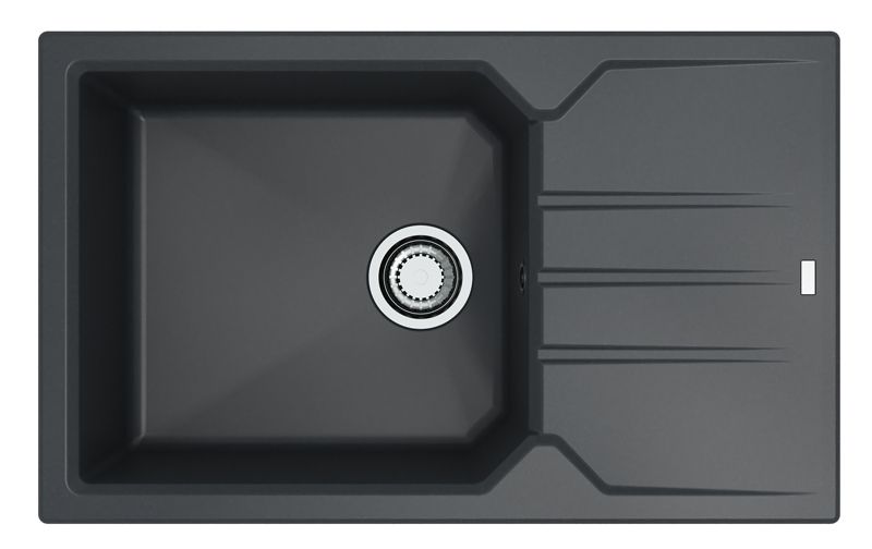 Zlewozmywak granitowy Alveus Record 40 kol. 91 czarny (78x48cm) 1-komorowy 1szt.