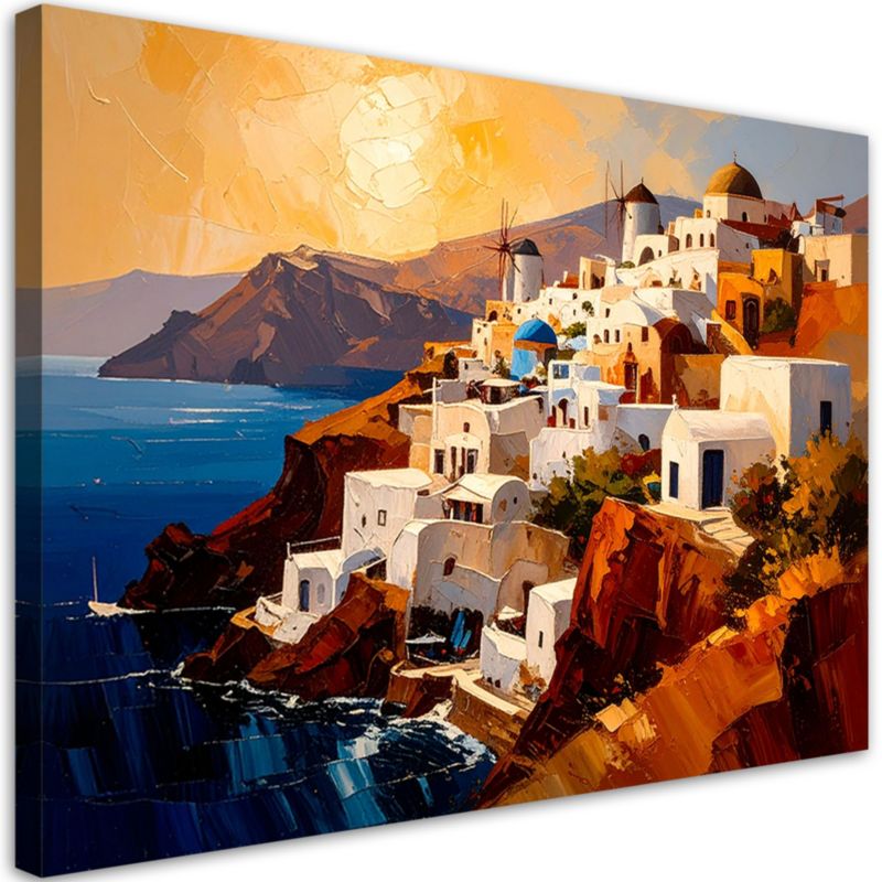 Obraz nowoczesny do salonu Feeby Santorini Grecja Krajobraz 100x70cm 1szt