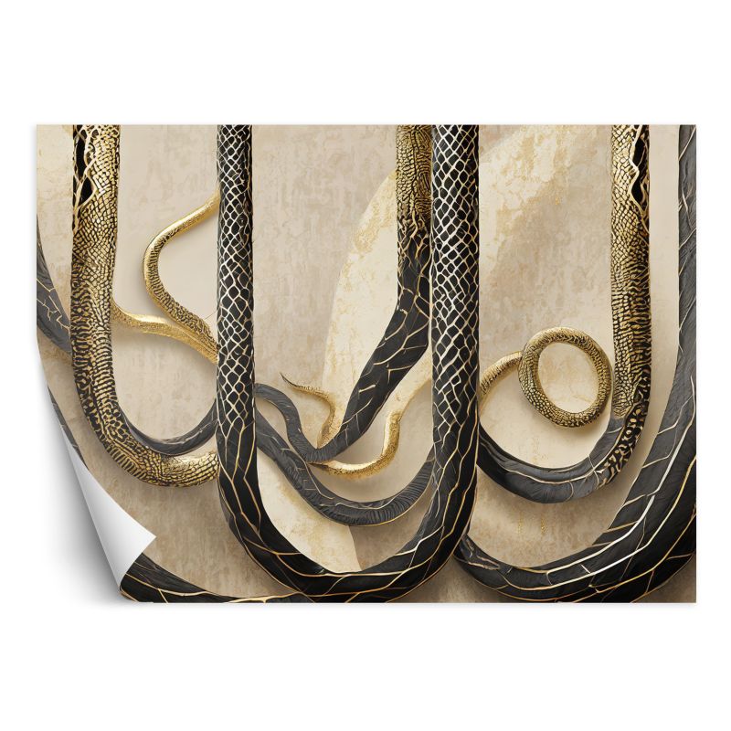 Fototapeta Feeby Złota tekstura wężowej skóry 350x245 1 szt