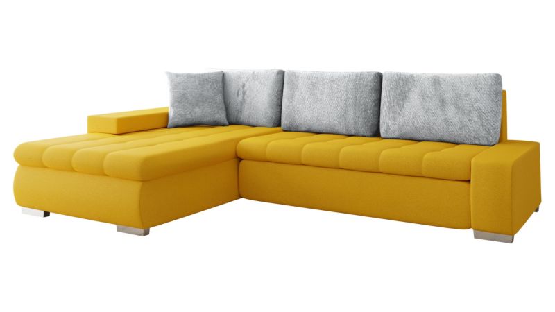 Narożnik MIRJAN 24 z funkcją spania Orkan Premium żółty/żółty/srebrny 1 szt.