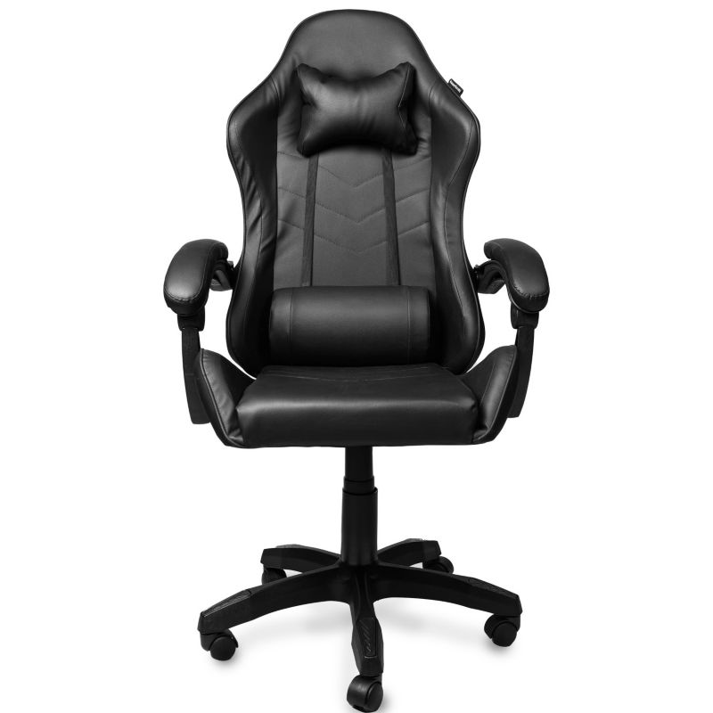 Fotel gamingowy Bauerkraft krzesło obrotowe ekoskóra czarny 1 szt