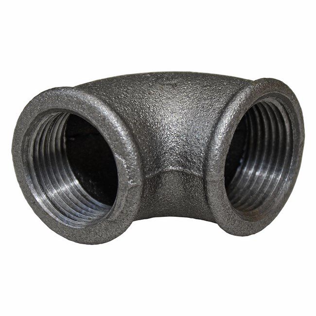 Kolanko nakrętne 1" czarne