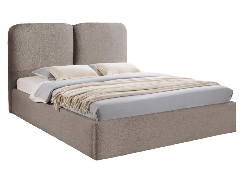 Łóżko tapicerowane MIRJAN 24 Heaven 140x200 srebrny szary 1 szt.