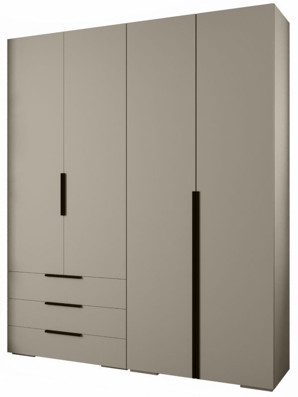 Garderoba wysoka do przedpokoju Abiks INOVA 1 Z15 kaszmir+czarny 1szt.