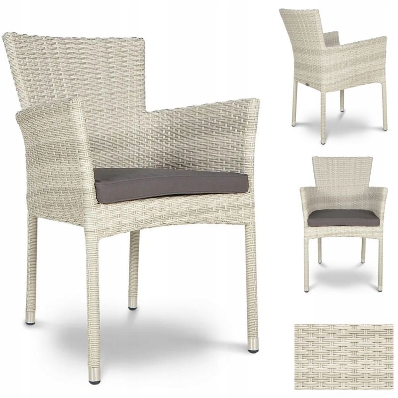 Fotel Ogrodowy Focus Garden na Taras Ogród Balkon Technorattan Lerida z Poduszką 1 szt